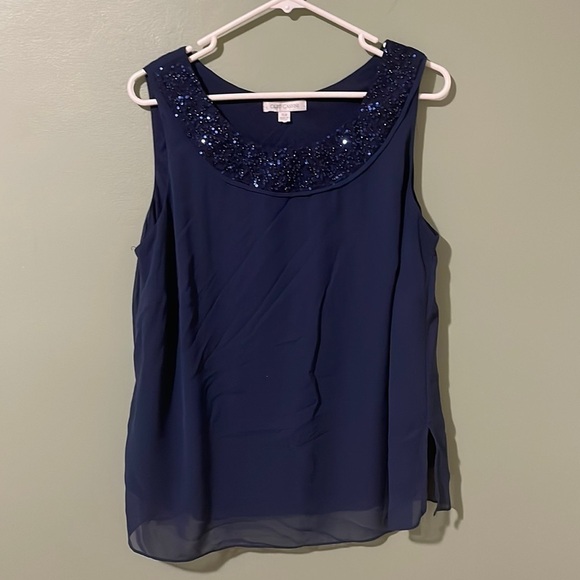 OLEG Cassini Tank and Kimono Set Navy size 16w - Picture 5 of 14